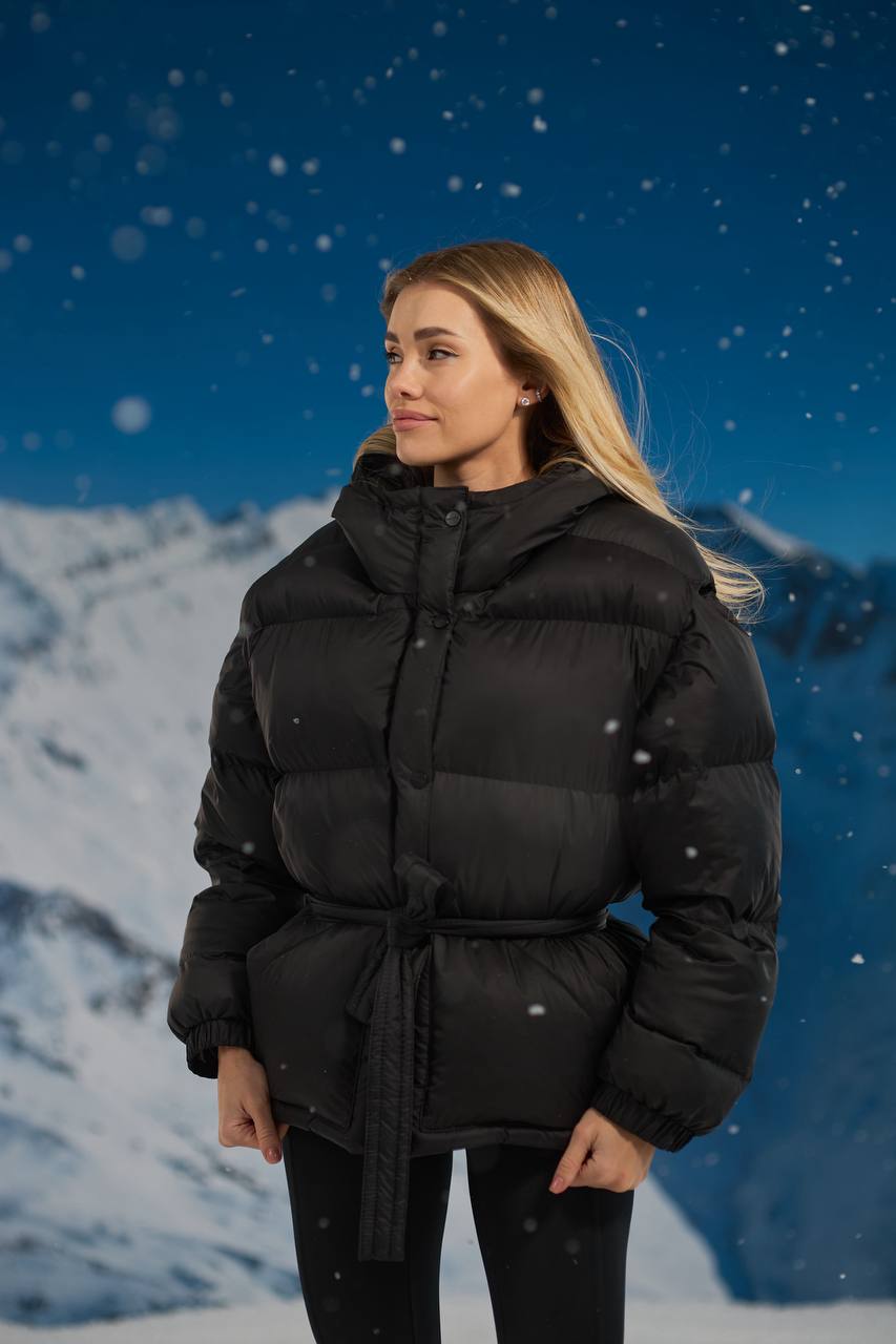 Пуховик-трансформер, накладні кармани, кнопки срібло