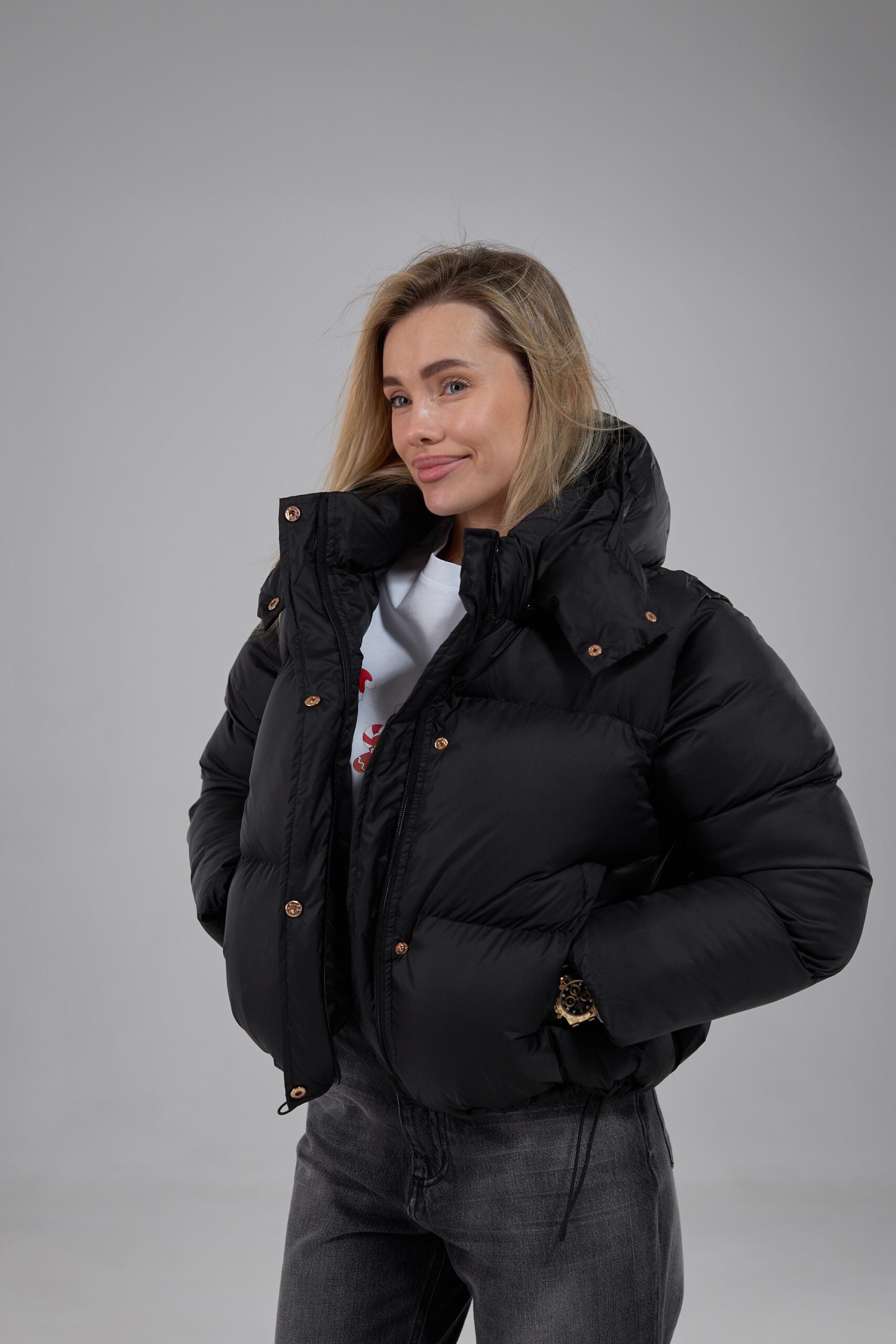 Пуховик трансформер на затяжці