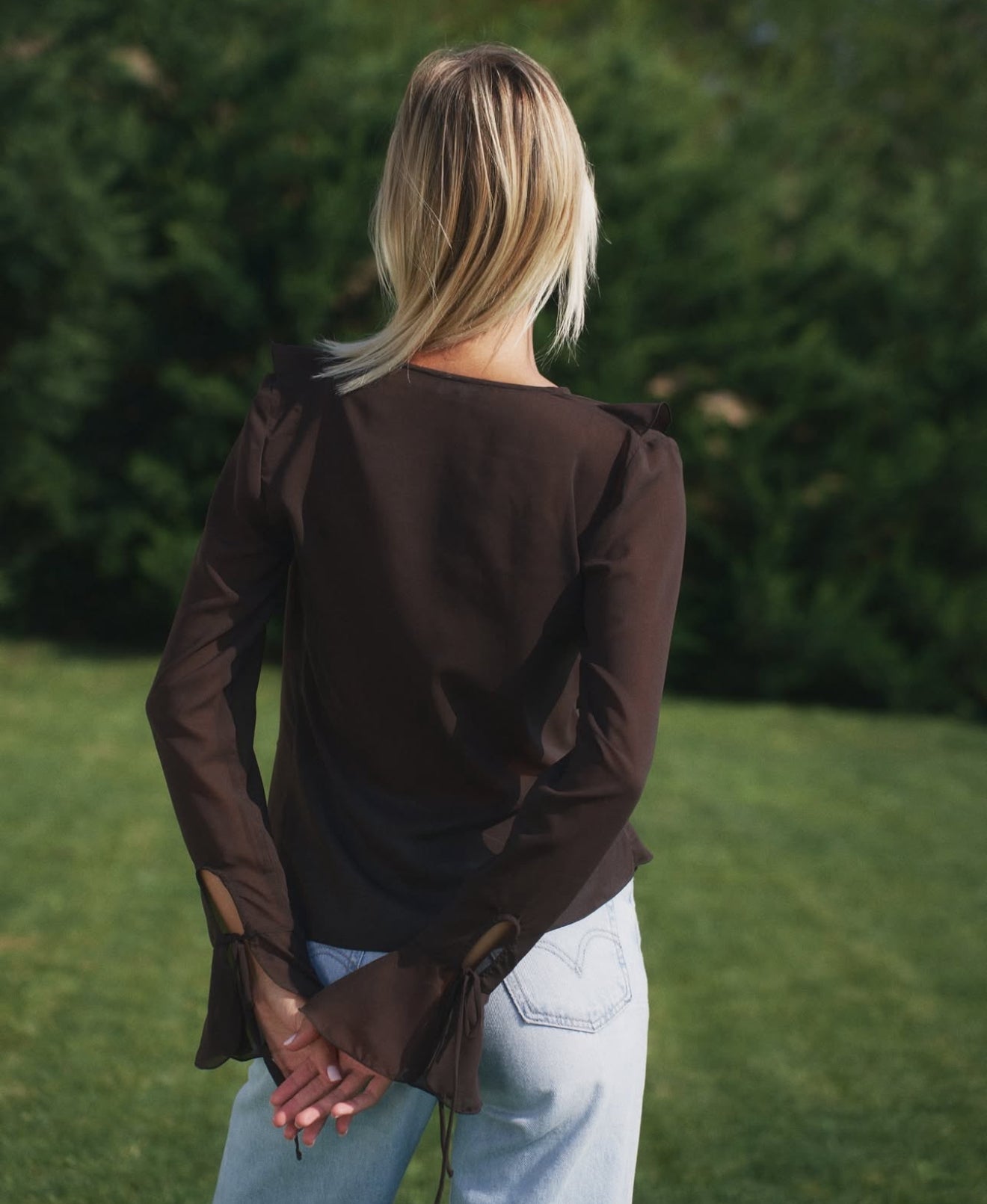 Блуза шифон завязки