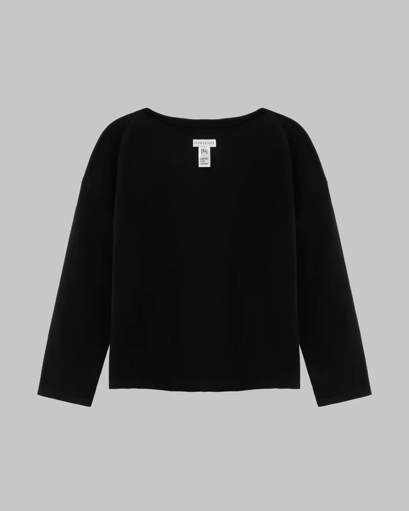 Лонгслів оверсайз чорний