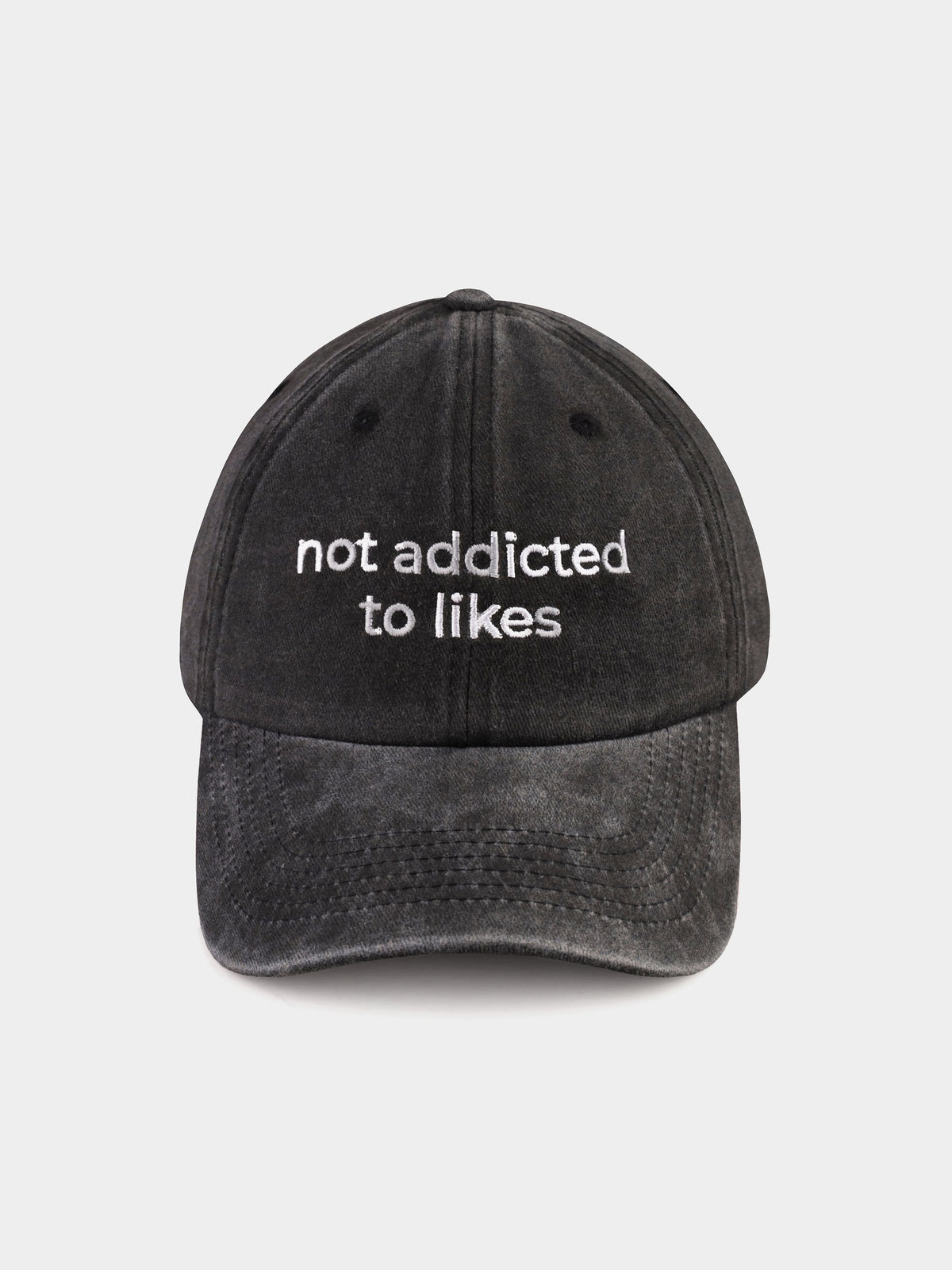Джинсова кепка not addicted to likes
