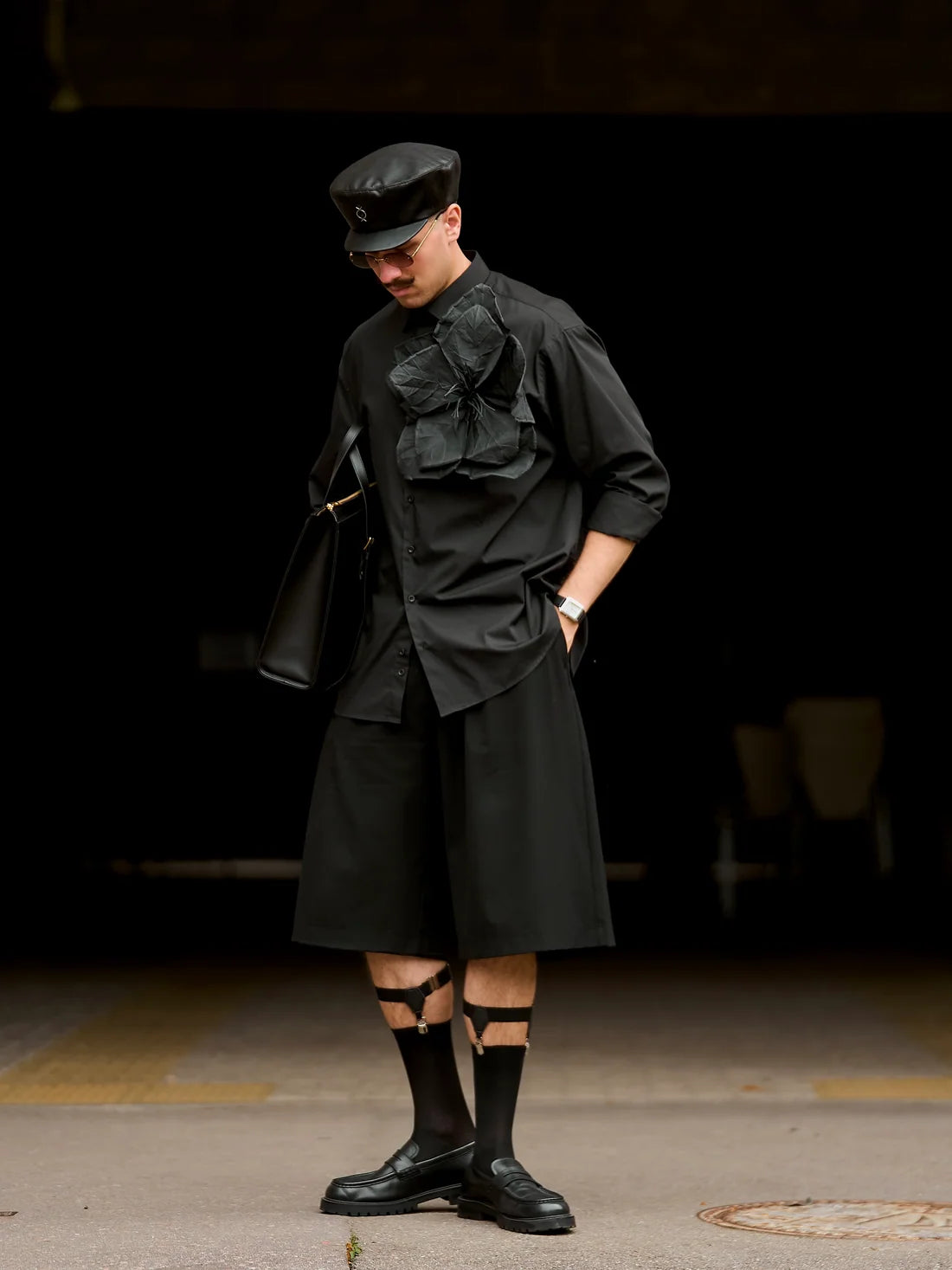 Картуз Leather Baker Cap