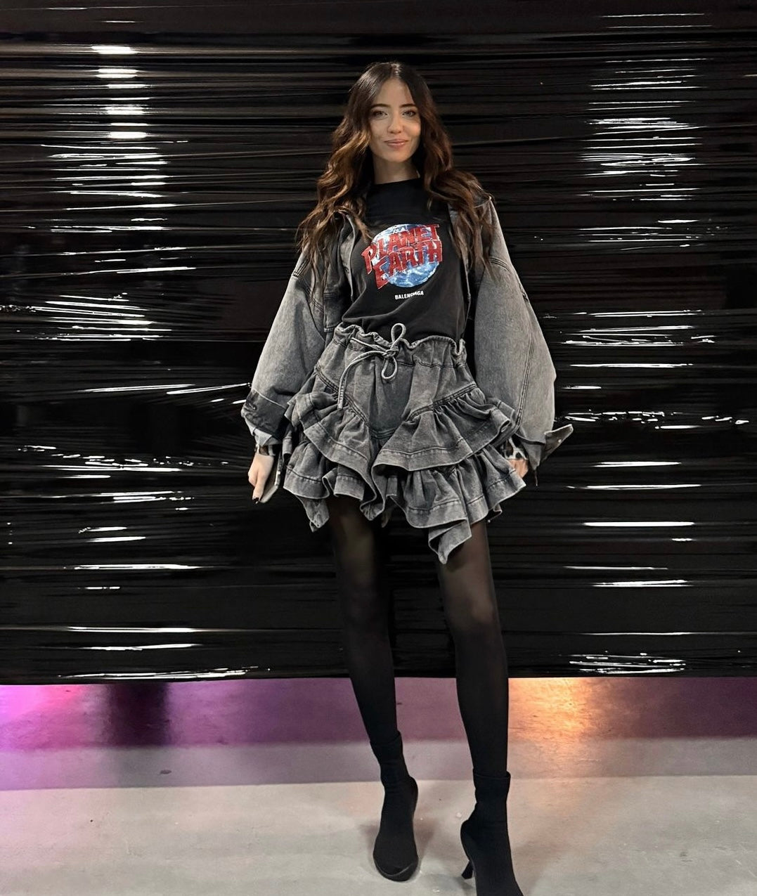 Спідниця Misha skirt jeans dark grey