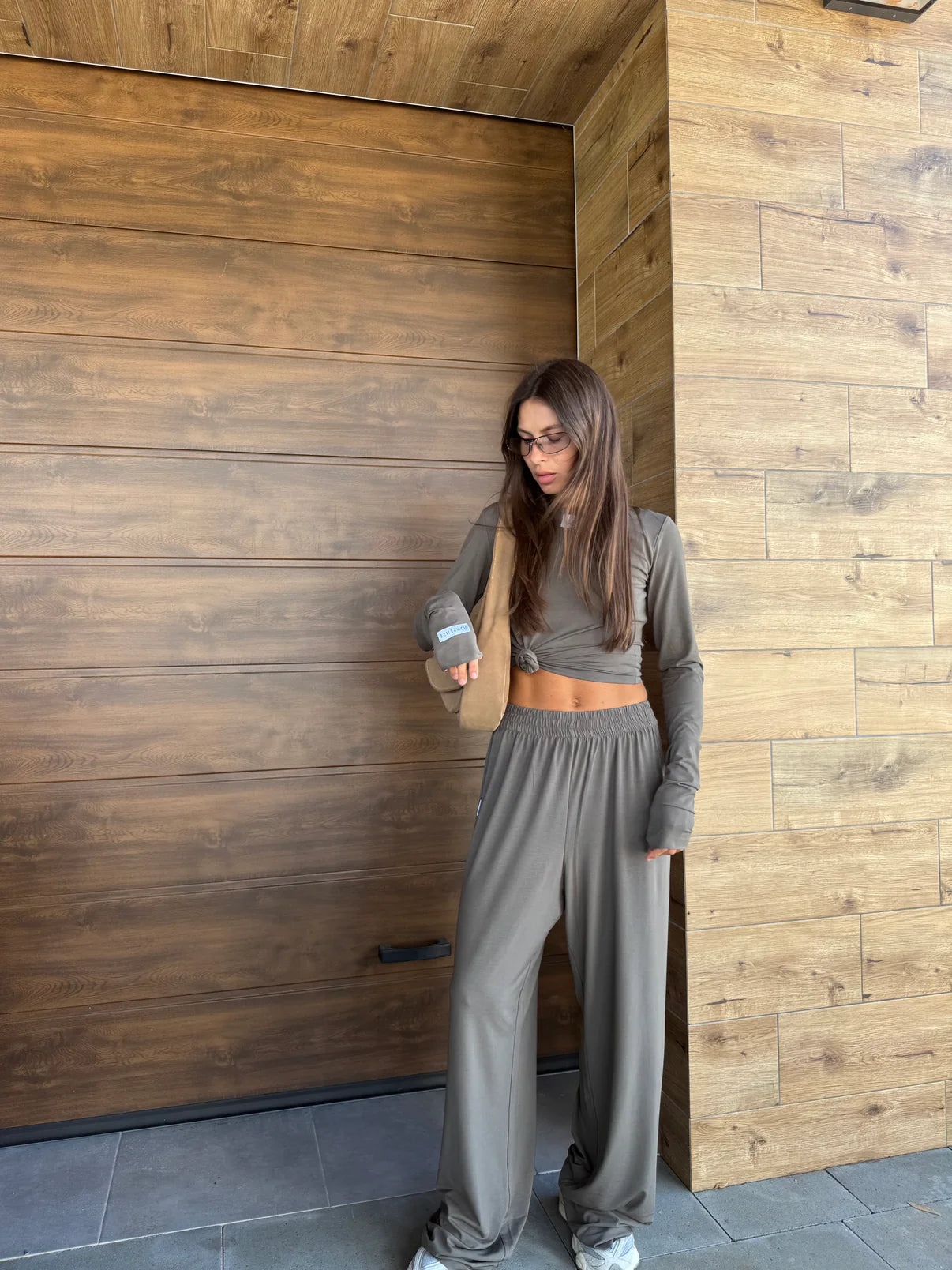 Костюм VISCOSE SUIT KHAKI/GREY