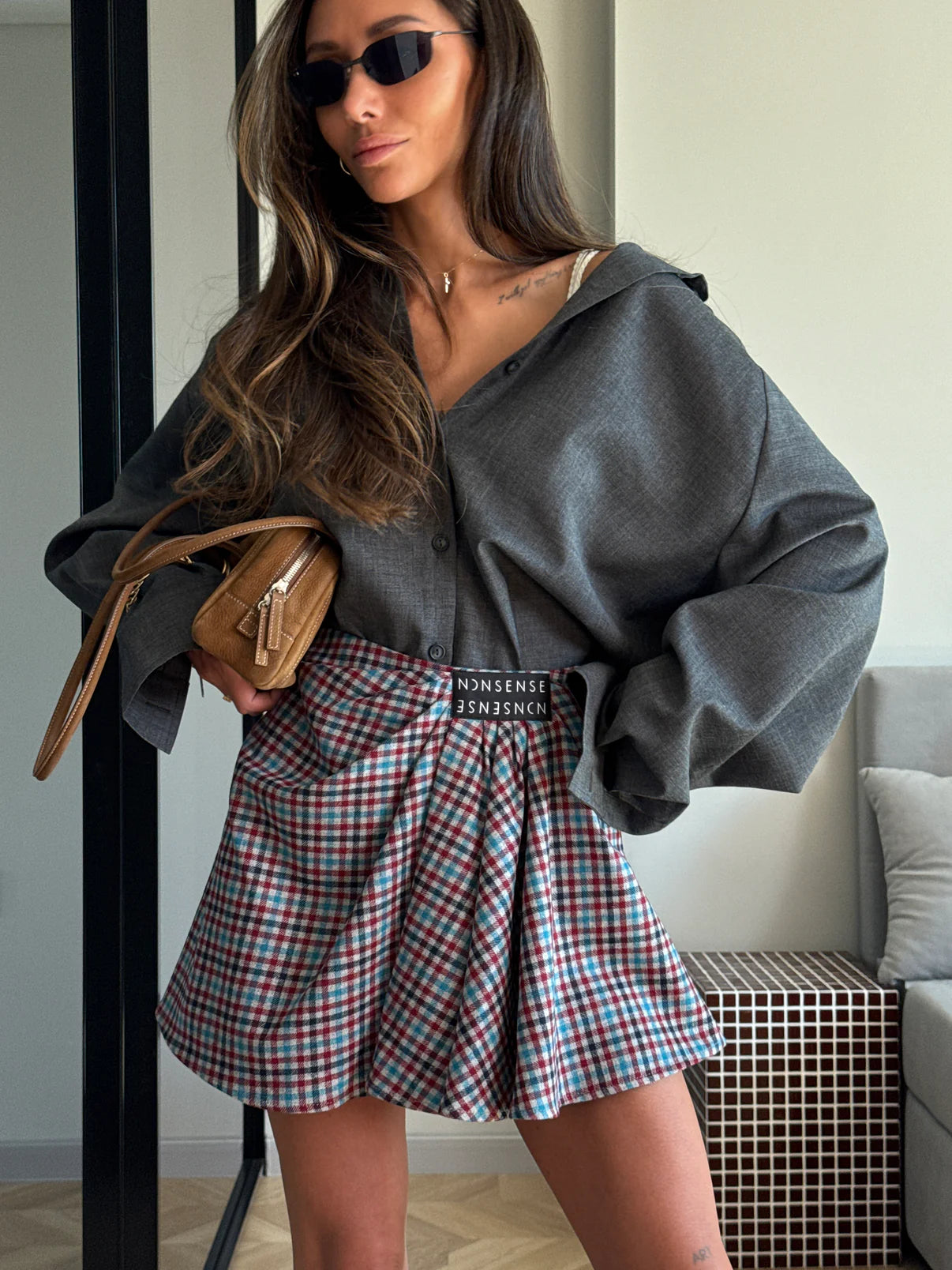 Сорочка WOOL RAGLAN SHIRT DARK GREY